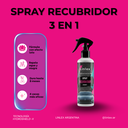 Spray Recubridor Exterior BRILLO + PROTECCIÓN Tecnología "Hydroshield X"